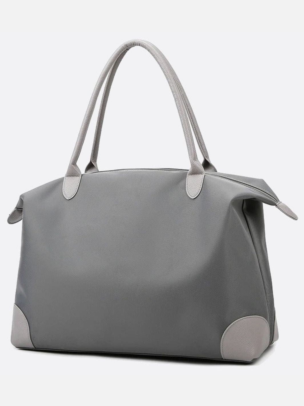 Grand sac gris de voyage en toile
