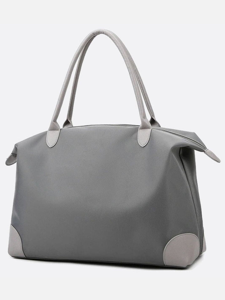 Grand sac gris de voyage en toile