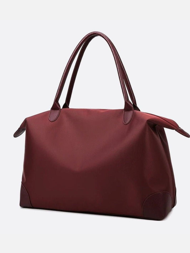 Grand sac bordeaux de voyage en toile
