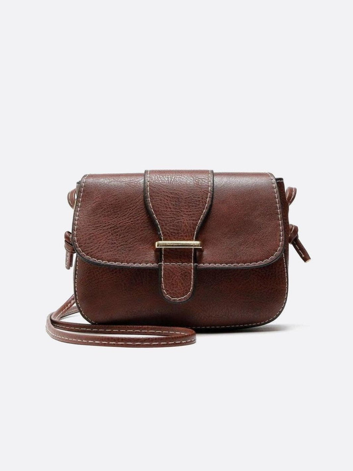 Petit sac bandoulière cuir marron