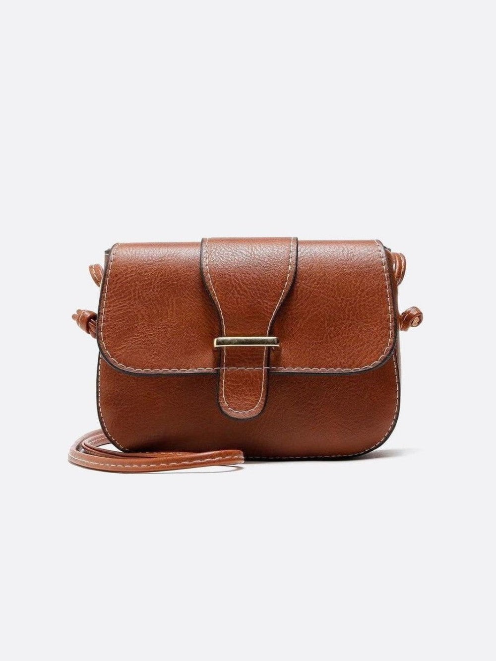 Petit sac bandoulière cuir marron clair