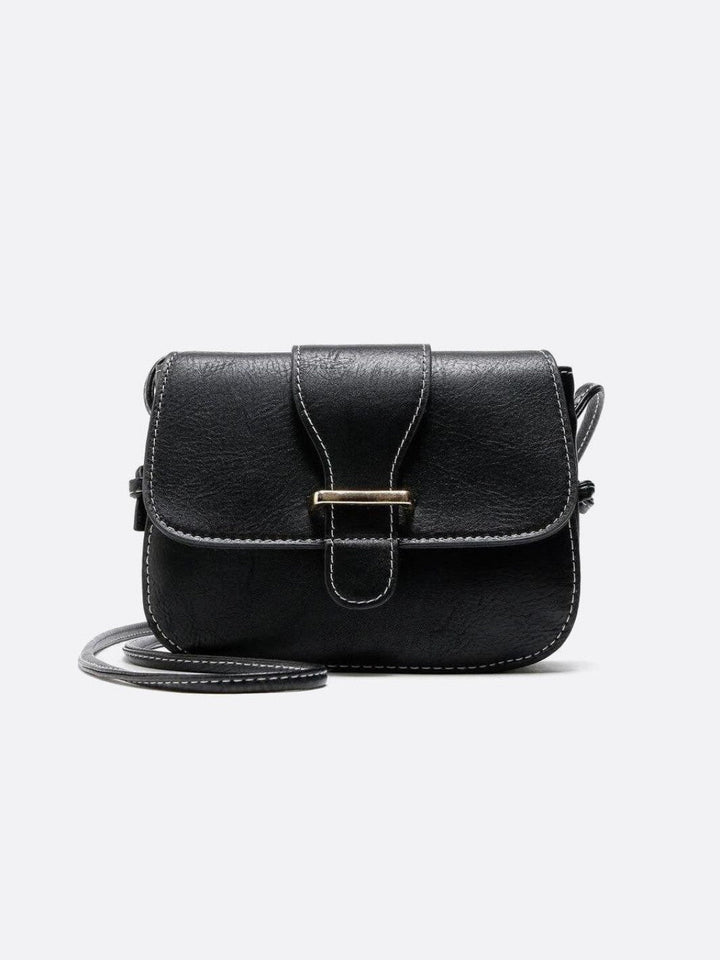 Petit sac bandoulière cuir noir