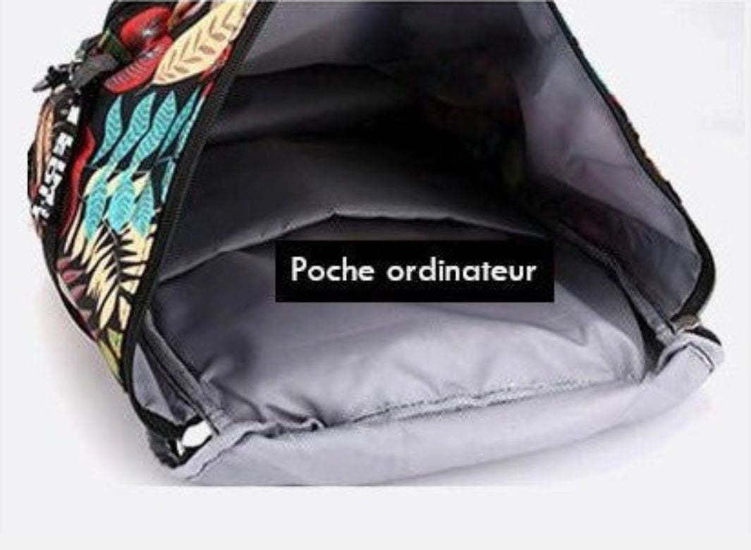 Leaf pattern backpack