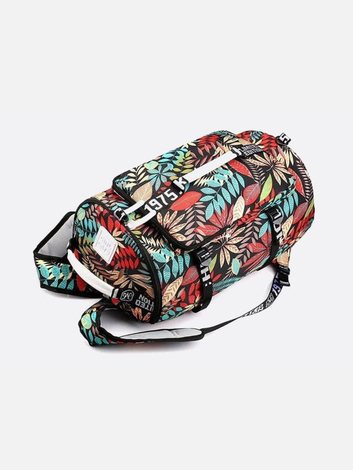 Leaf pattern backpack