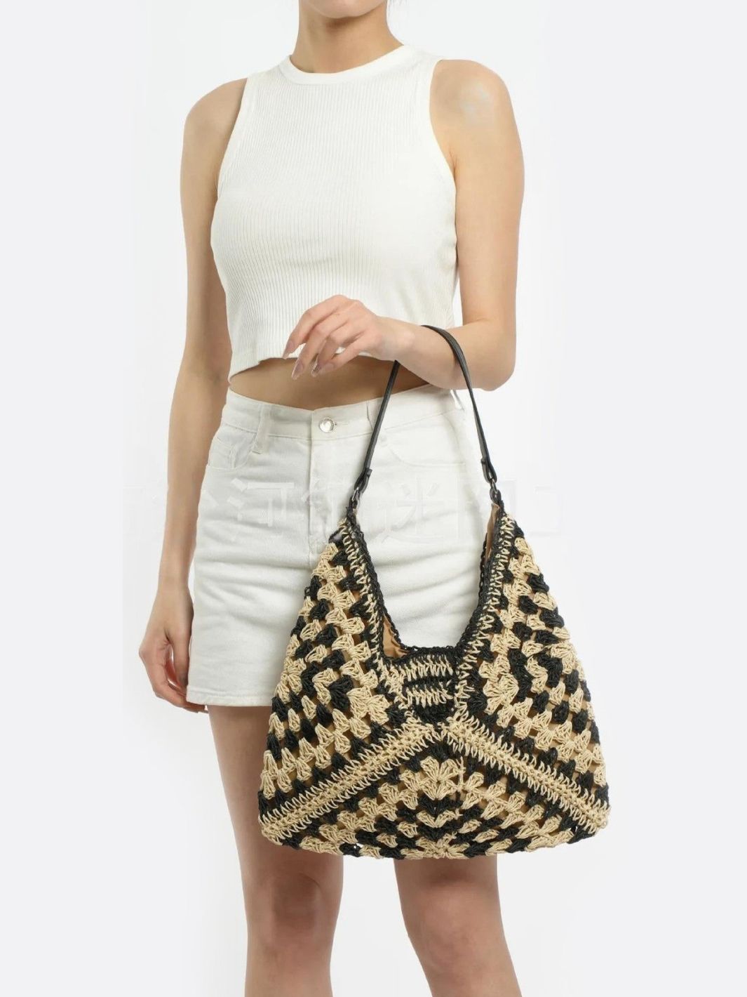 sac paille crochet