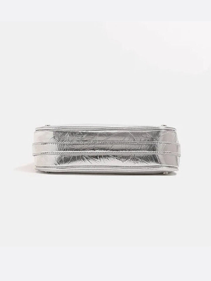 Silver baguette bag