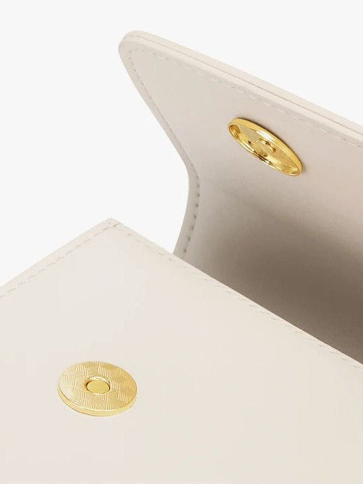 White leather shoulder bag