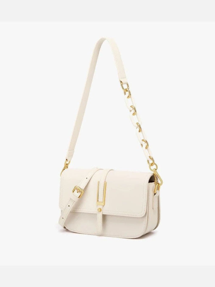 Sac bandoulière cuir blanc