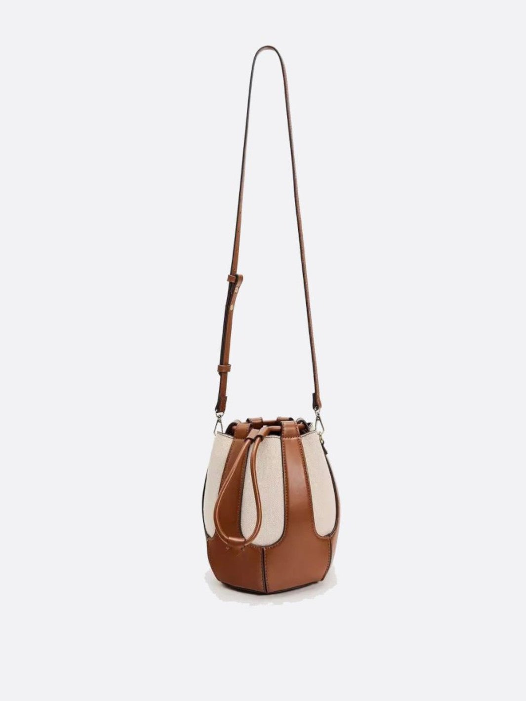 Sac bandoulière cuir et toile