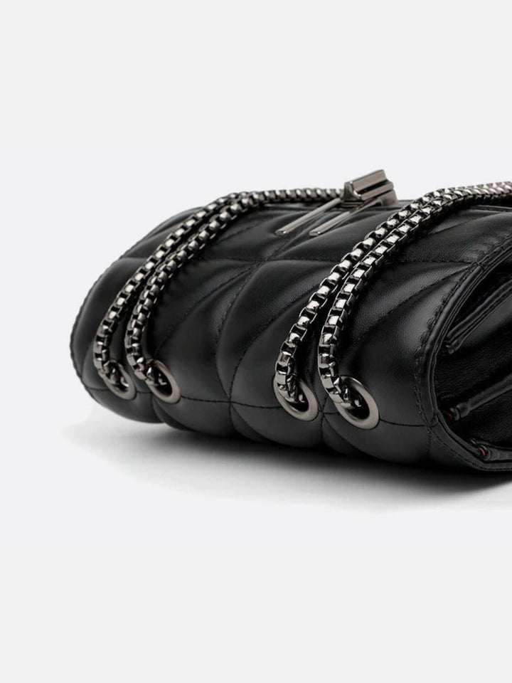 Quilted leather shoulder bag