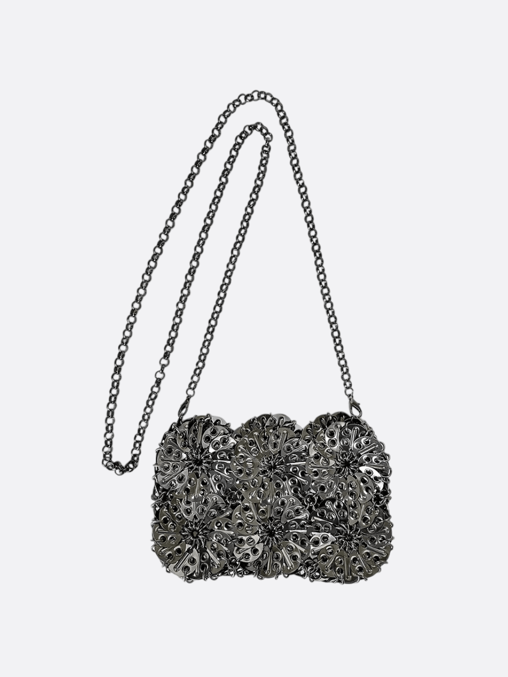 sac bandoulière métal gris foncé