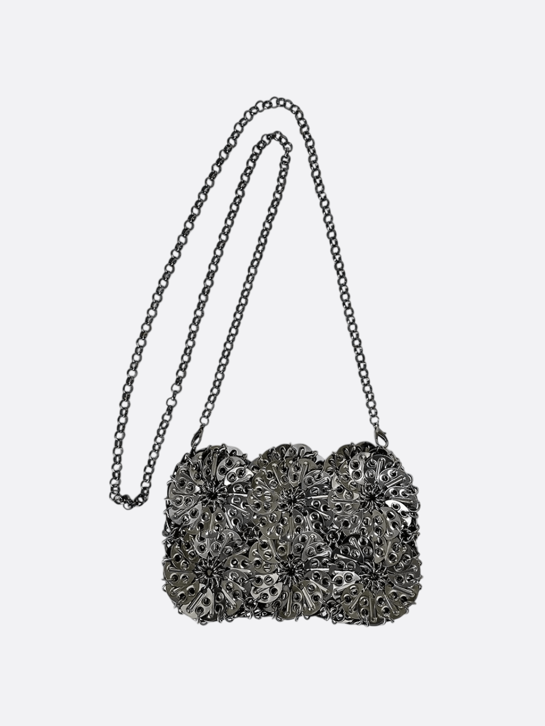 sac bandoulière métal gris foncé