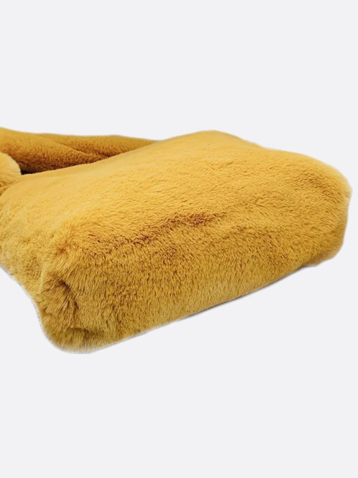 Faux fur shoulder bag