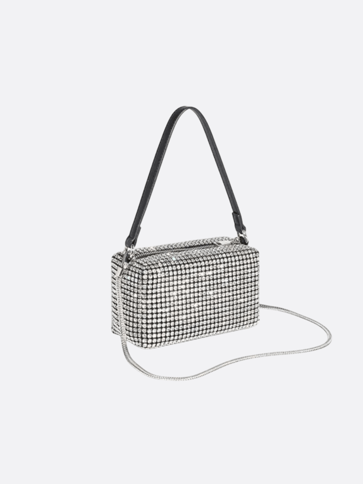 sac strass argent