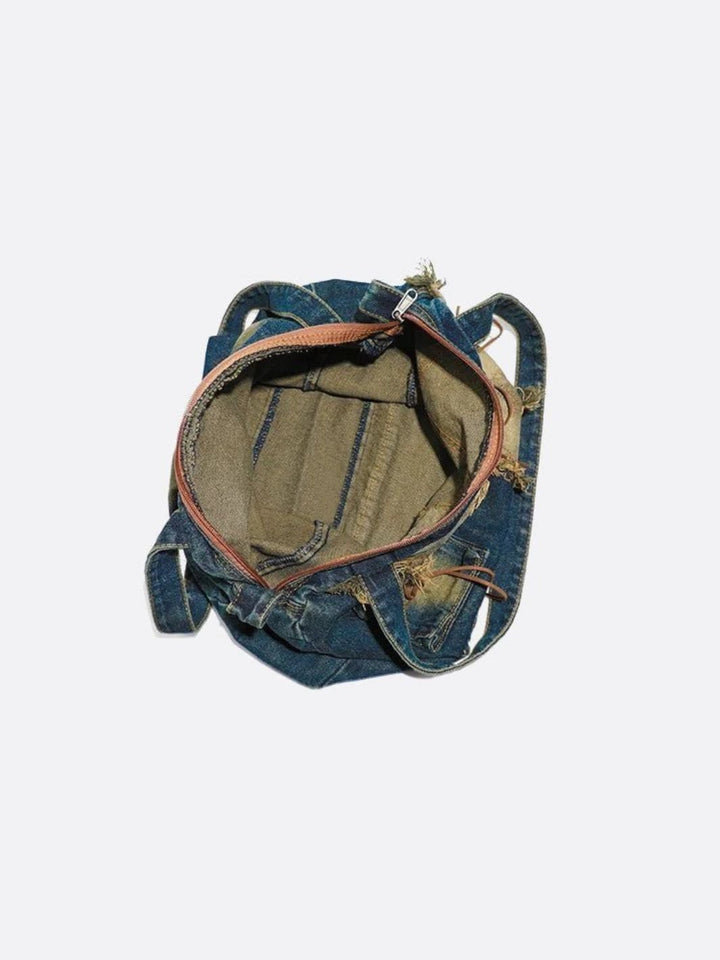 Denim messenger bag