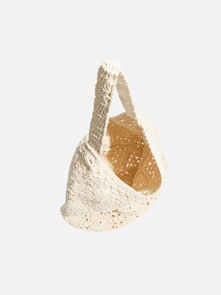 Beige crochet bag