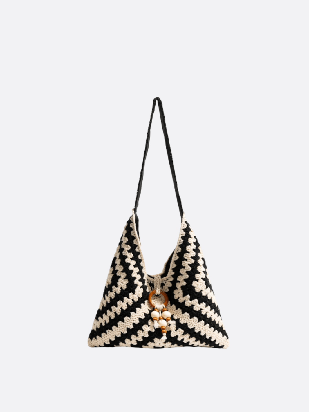 sac crochet fourre-tout noir