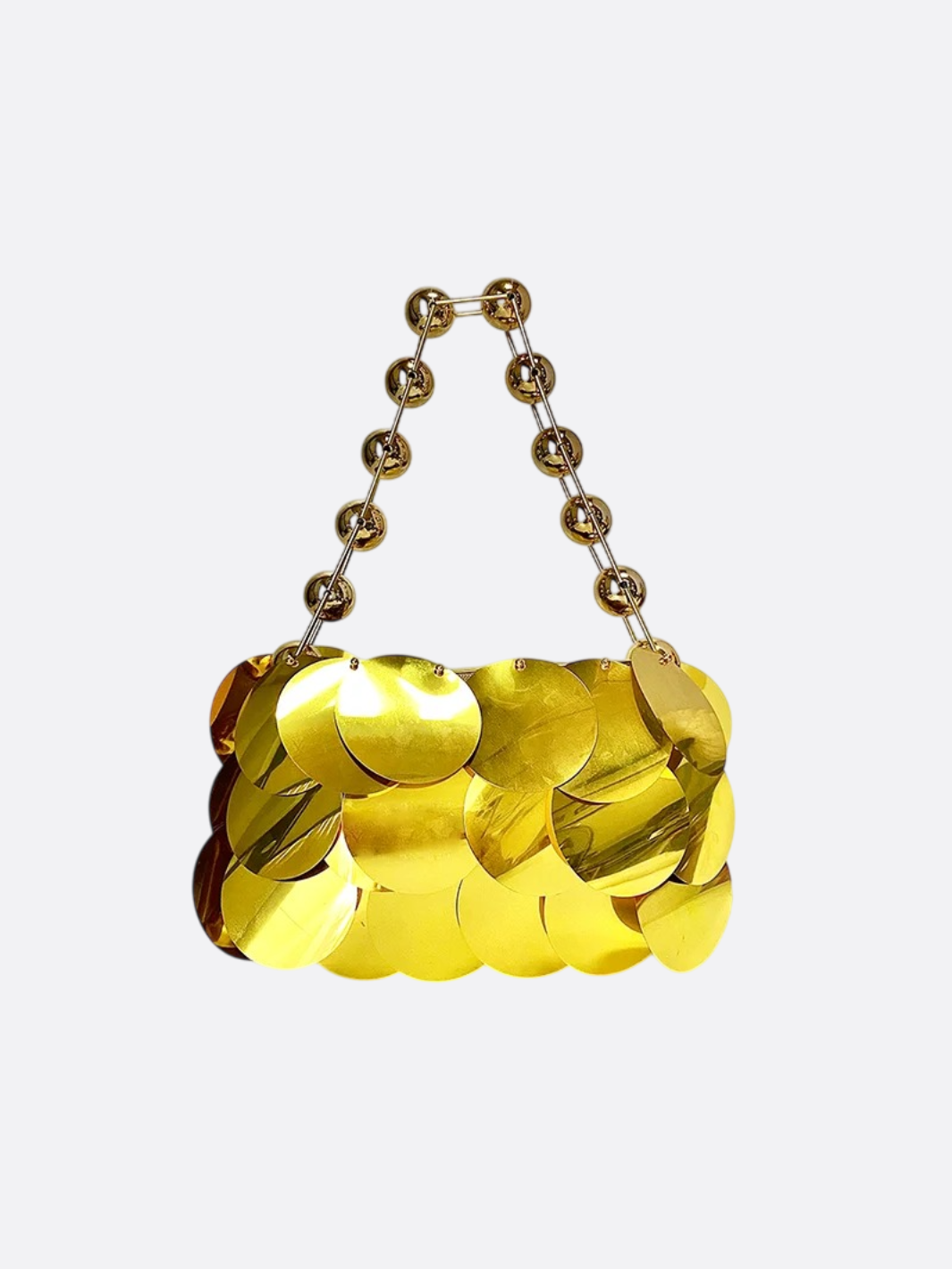 sac épaule soirée doré