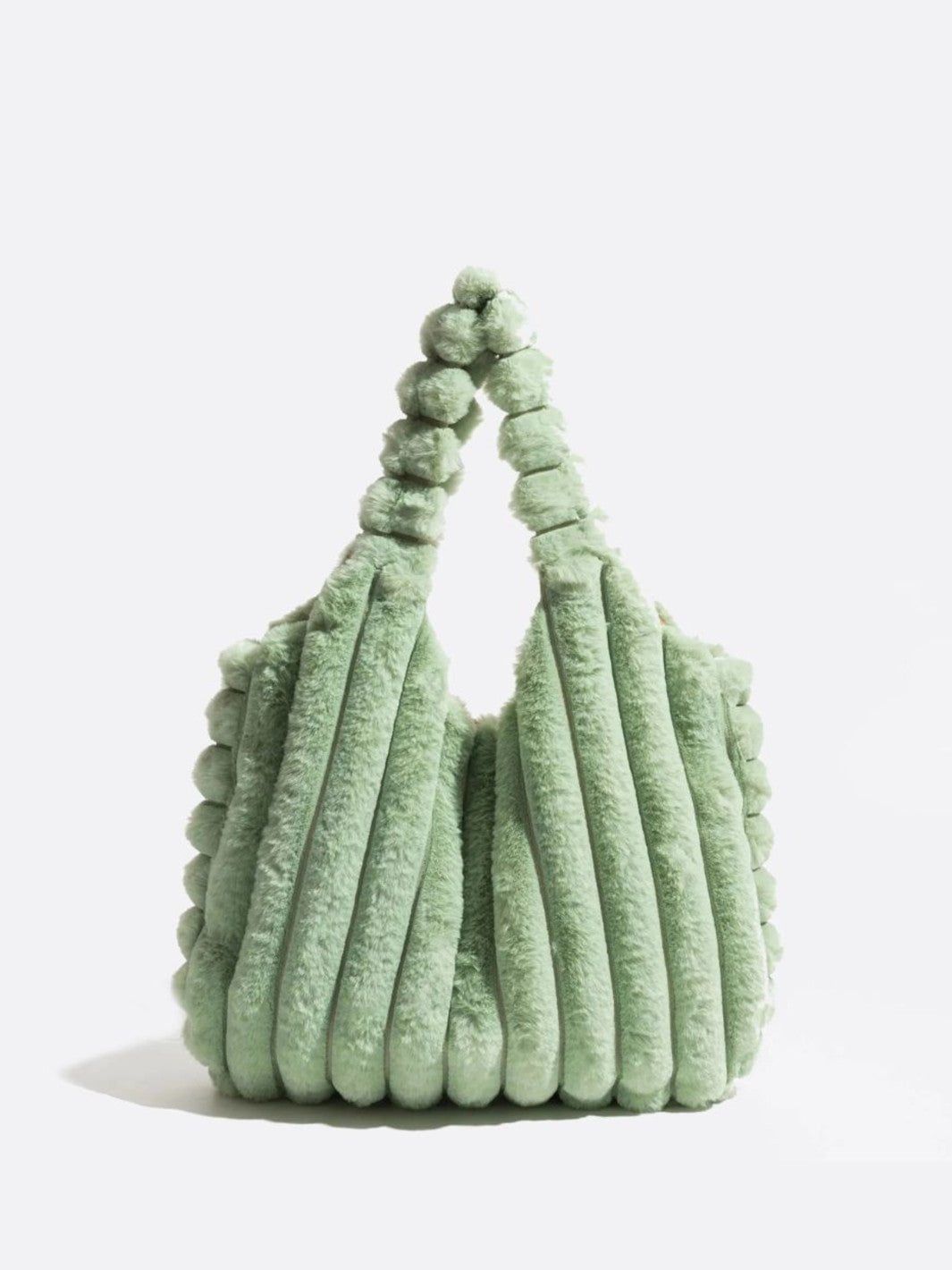 Sac fausse fourrure vert