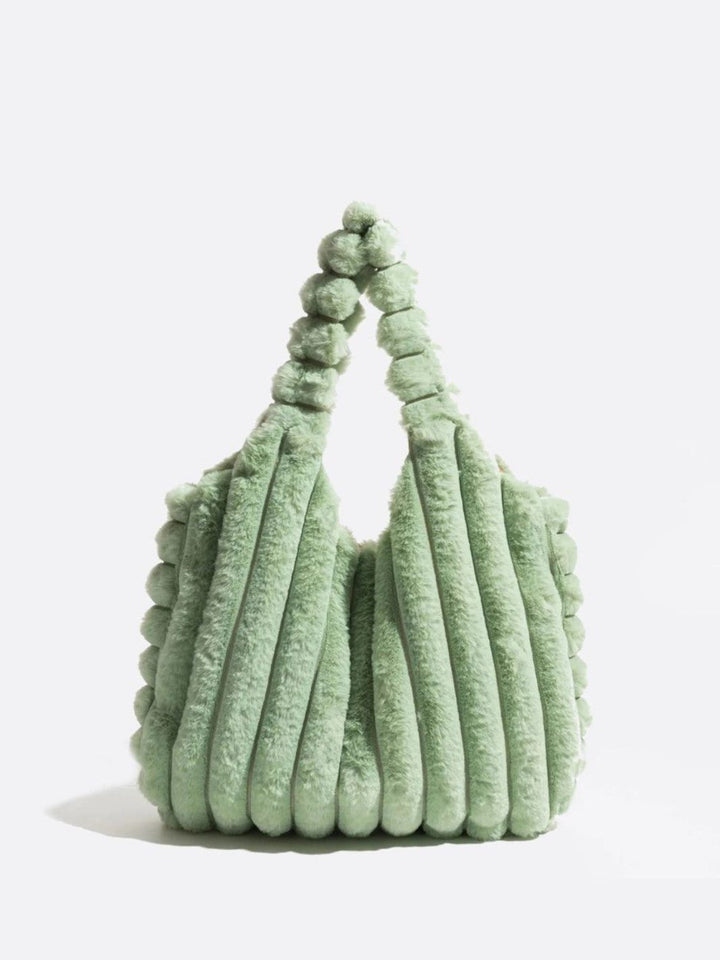 Sac fausse fourrure vert