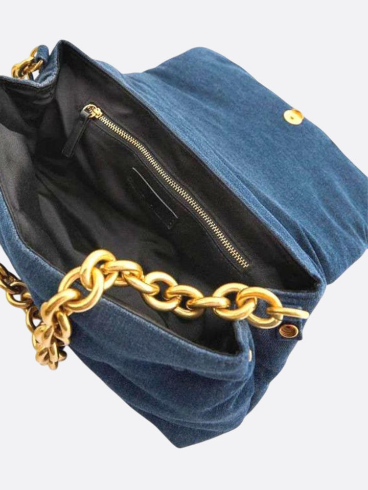 Quilted denim bag