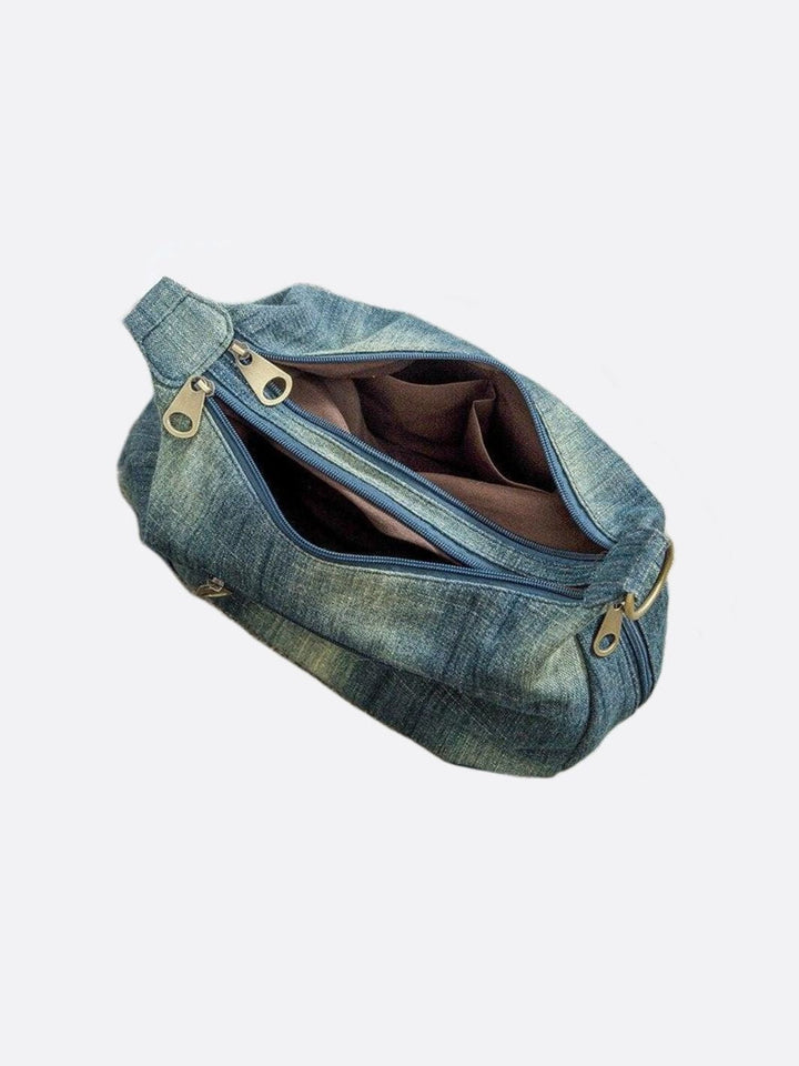 Denim shoulder bag