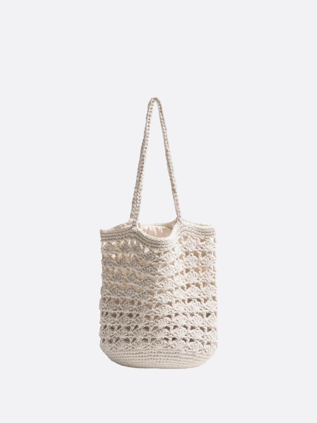 sac fourre tout crochet blanc
