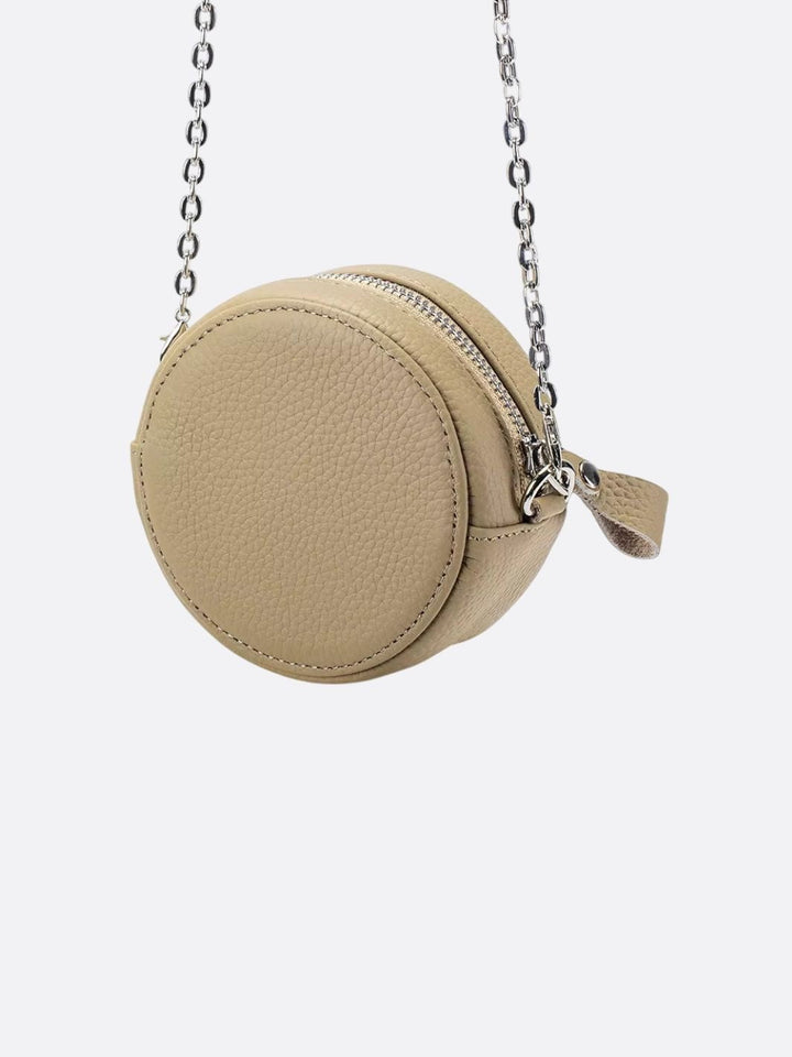 Sac rond cuir baige