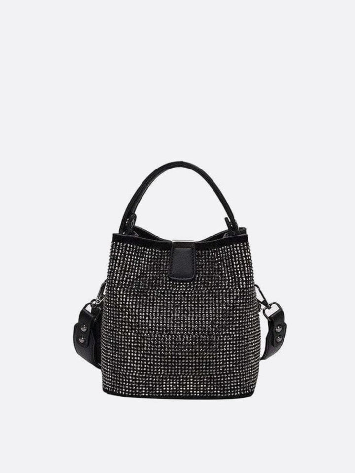 Sac seau avec strass argenté