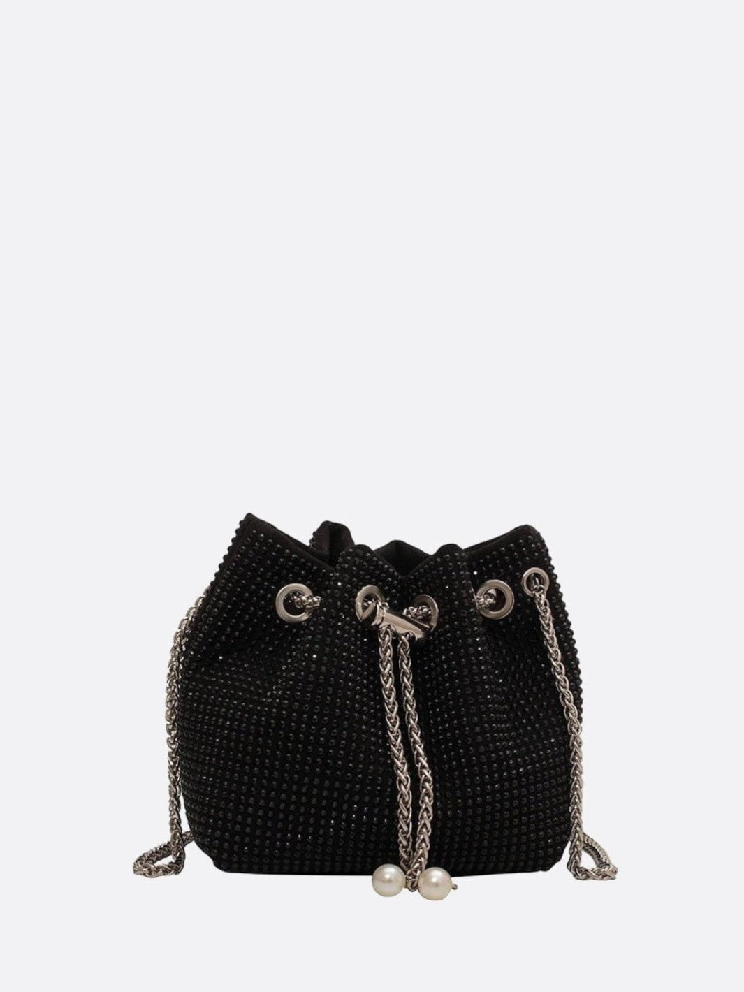 Sac seau strass noir