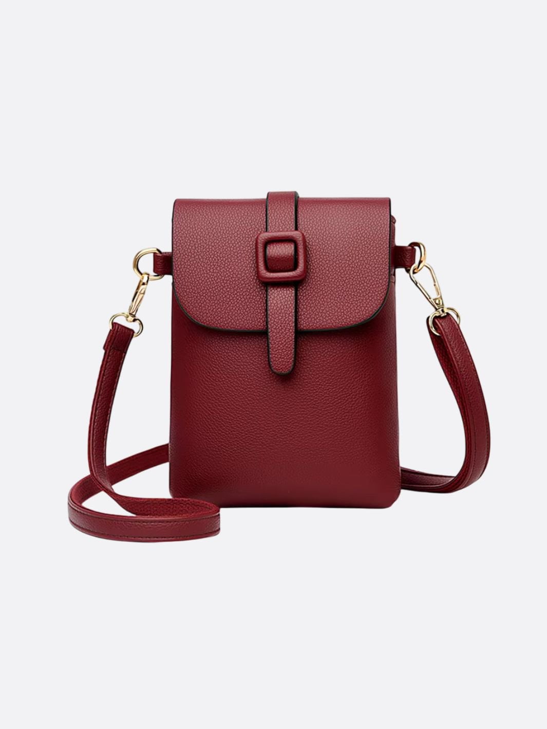 pochette téléphone bandoulière bordeaux