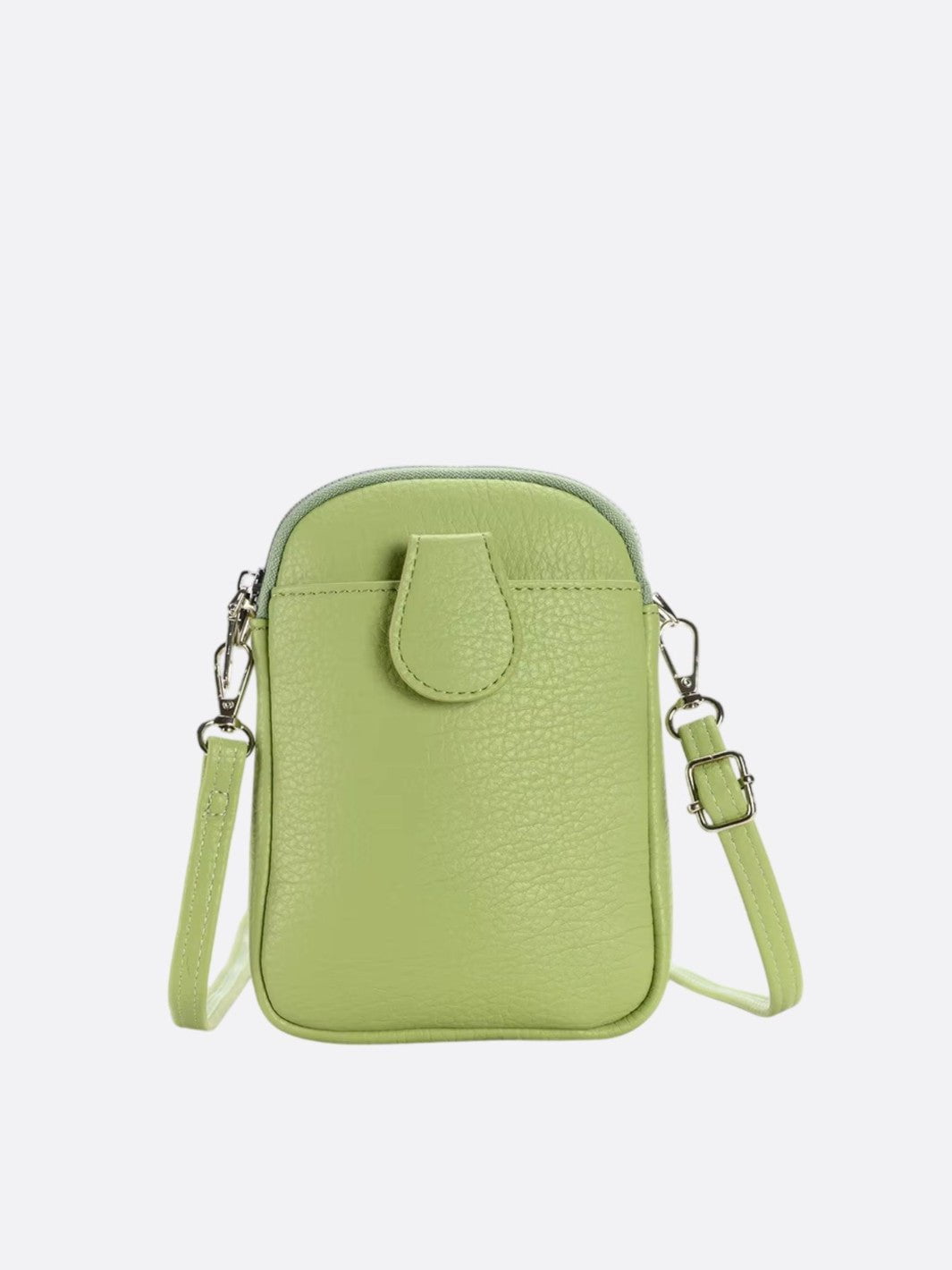 sac téléphone bandoulière vert anis