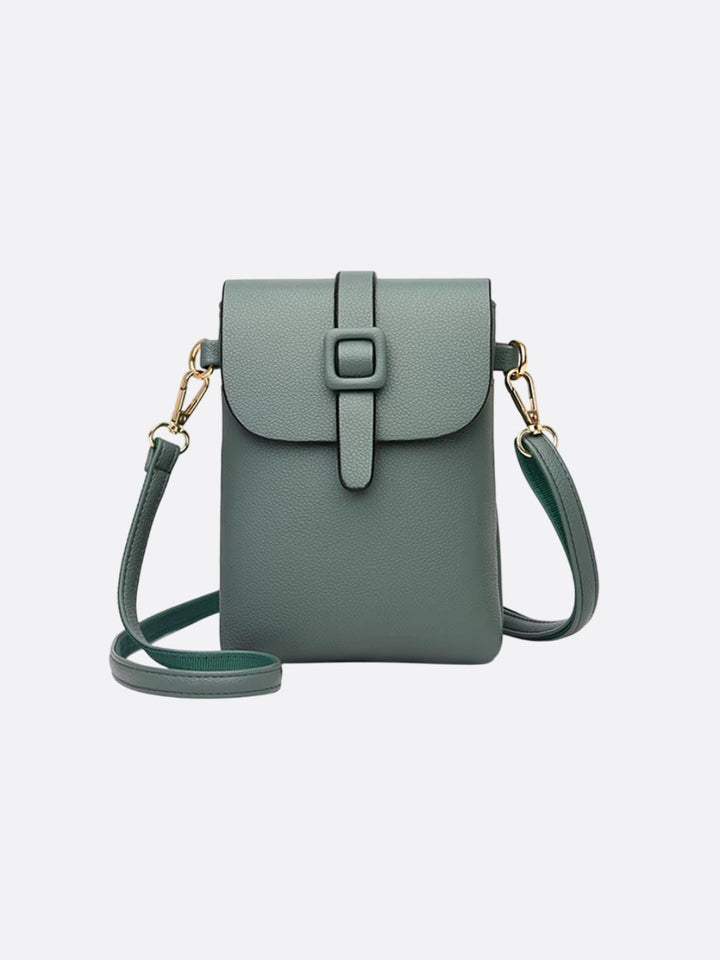 pochette téléphone bandoulière vert