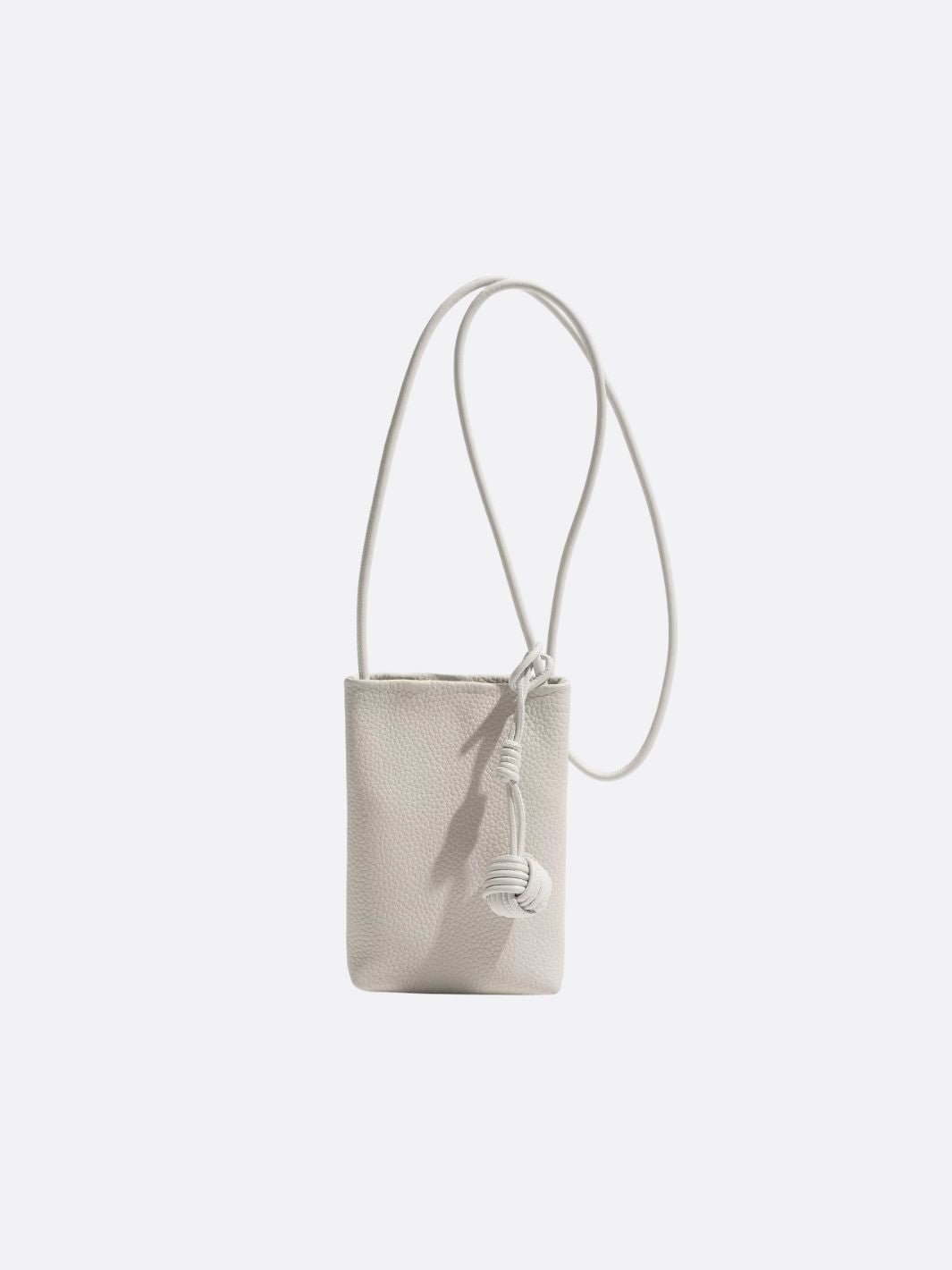 sac téléphone cuir blanc