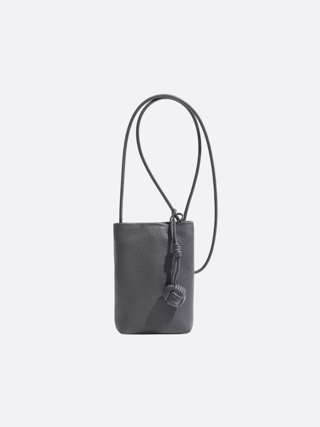 sac téléphone cuir gris