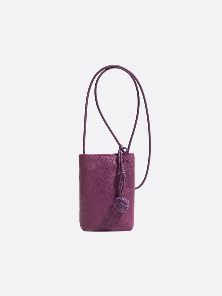 sac téléphone cuir pourpre